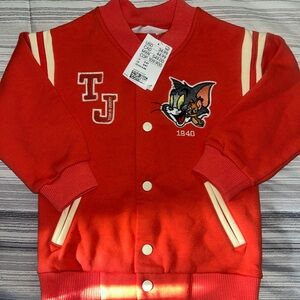 H&M Red Kids Jacket with Cartoon Patch